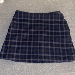 Plaid shirt with black and white strips